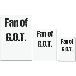 UDNAG Untearable Waterproof Stickers 155GSM 'G.O.T. | Fan of G.O.T.' A4 x 1pc, A5 x 1pc & A6 x 2pc