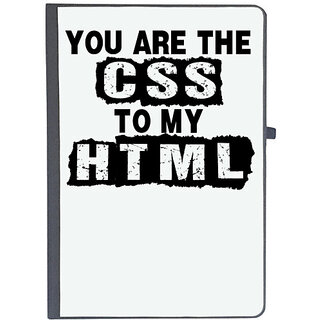                       UDNAG Ruled Notebook Diary 'HTML | you are the css', [A5 80Pages 80GSM]                                              
