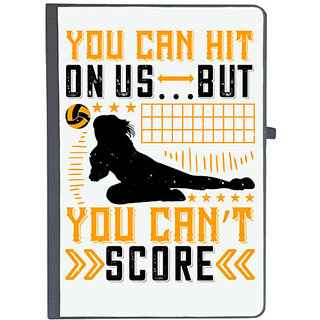                       UDNAG Ruled Notebook Diary 'Volleyball | You can hit on us but you cant score', [A5 80Pages 80GSM]                                              