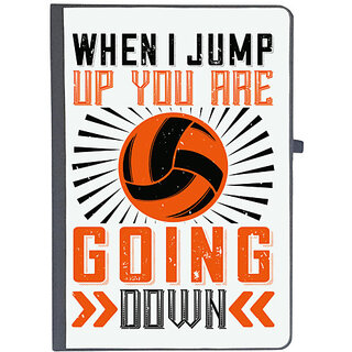                       UDNAG Ruled Notebook Diary 'Volleyball | When I jump up you are going down', [A5 80Pages 80GSM]                                              