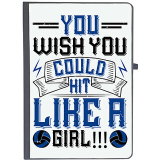                       UDNAG Ruled Notebook Diary 'Girl | You wish you could hit like a girl!!!!!!', [A5 80Pages 80GSM]                                              