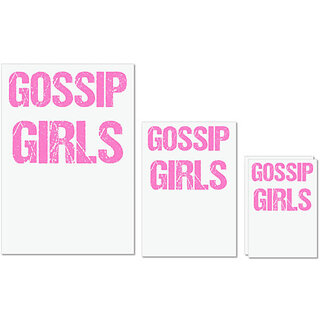                       UDNAG Untearable Waterproof Stickers 155GSM 'Gossip Girl' A4 x 1pc, A5 x 1pc & A6 x 2pc                                              