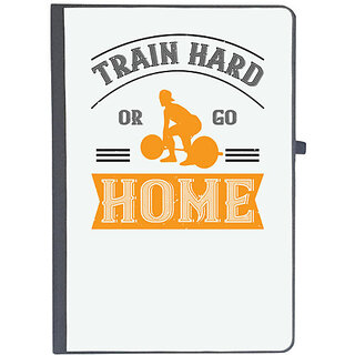                       UDNAG Ruled Notebook Diary 'Gym Work out | train hard or go home', [A5 80Pages 80GSM]                                              