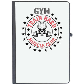                       UDNAG Ruled Notebook Diary 'Gym Work out | gym train hard mucle club', [A5 80Pages 80GSM]                                              