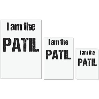 UDNAG Untearable Waterproof Stickers 155GSM 'Patil | I am the Patil' A4 x 1pc, A5 x 1pc & A6 x 2pc UDNAG Untearable Waterproof Stickers 155GSM 'Patil | I am the Patil' A4 x 1pc, A5 x 1pc & A6 x 2pc