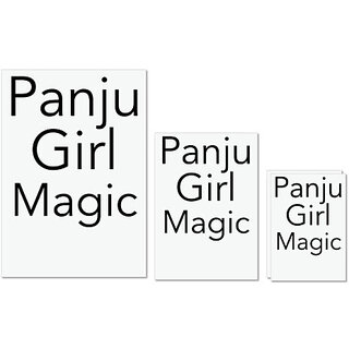                       UDNAG Untearable Waterproof Stickers 155GSM 'Panjabi | Punju Girl Magic' A4 x 1pc, A5 x 1pc & A6 x 2pc                                              