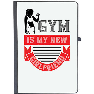                       UDNAG Ruled Notebook Diary 'Gym Work out | gym is my new girlfriend', [A5 80Pages 80GSM]                                              