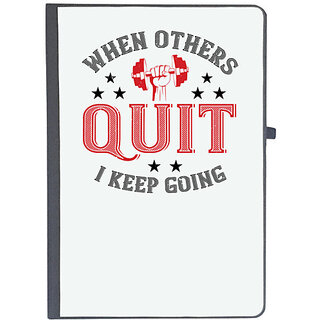                       UDNAG Ruled Notebook Diary 'Gym Work out | when others quit i keep going', [A5 80Pages 80GSM]                                              