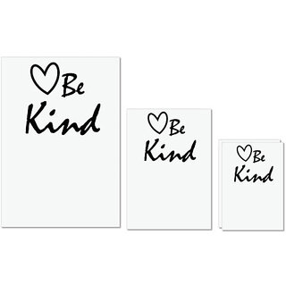                       UDNAG Untearable Waterproof Stickers 155GSM 'Heart | Heart be Kind' A4 x 1pc, A5 x 1pc & A6 x 2pc                                              