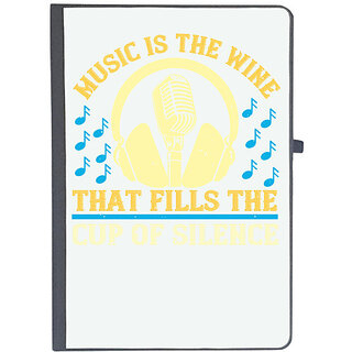                       UDNAG Ruled Notebook Diary 'Music | Music is the wine that fills the cup of silence', [A5 80Pages 80GSM]                                              