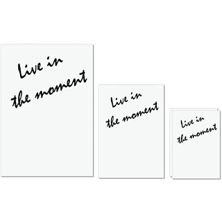                       UDNAG Untearable Waterproof Stickers 155GSM 'Moment | Live in the moment' A4 x 1pc, A5 x 1pc & A6 x 2pc                                              