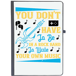                       UDNAG Ruled Notebook Diary 'Music | You don't have to be in a rock band to write your own music', [A5 80Pages 80GSM]                                              