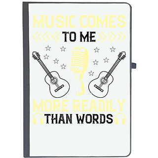                       UDNAG Ruled Notebook Diary 'Music | Music comes to me more readily than words', [A5 80Pages 80GSM]                                              