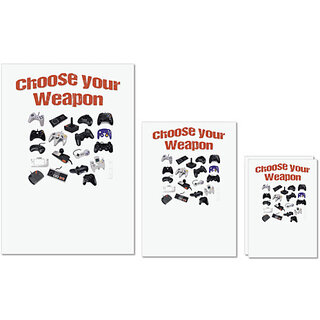 UDNAG Untearable Waterproof Stickers 155GSM 'Weapon | Choose your weapon' A4 x 1pc, A5 x 1pc & A6 x 2pc UDNAG Untearable Waterproof Stickers 155GSM 'Weapon | Choose your weapon' A4 x 1pc, A5 x 1pc & A6 x 2pc