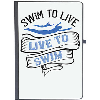                       UDNAG Ruled Notebook Diary 'Swiming | Swim to Live.Live to Swim', [A5 80Pages 80GSM]                                              