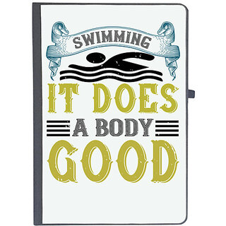                      UDNAG Ruled Notebook Diary 'Swiming | Swimming, it does a body good', [A5 80Pages 80GSM]                                              