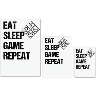 UDNAG Untearable Waterproof Stickers 155GSM 'cycle | Eat Sleep Game Repeat' A4 x 1pc, A5 x 1pc & A6 x 2pc UDNAG Untearable Waterproof Stickers 155GSM 'cycle | Eat Sleep Game Repeat' A4 x 1pc, A5 x 1pc & A6 x 2pc