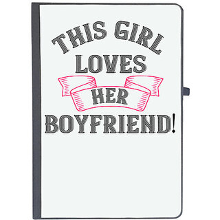                       UDNAG Ruled Notebook Diary 'Boyfriend | this girl loves her boyfriend', [A5 80Pages 80GSM]                                              