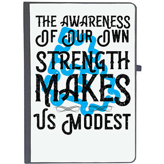                       UDNAG Ruled Notebook Diary 'Awareness | The awareness of our own strength makes us modest03', [A5 80Pages 80GSM]                                              