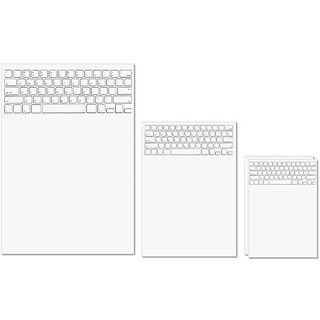                       UDNAG Untearable Waterproof Stickers 155GSM 'Keyboard | Laptop Keyboard' A4 x 1pc, A5 x 1pc & A6 x 2pc                                              