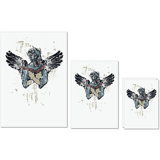UDNAG Untearable Waterproof Stickers 155GSM 'Death and guns' A4 x 1pc, A5 x 1pc & A6 x 2pc UDNAG Untearable Waterproof Stickers 155GSM 'Death and guns' A4 x 1pc, A5 x 1pc & A6 x 2pc