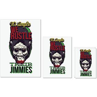 UDNAG Untearable Waterproof Stickers 155GSM 'Its simple we rustle their jimmies' A4 x 1pc, A5 x 1pc & A6 x 2pc UDNAG Untearable Waterproof Stickers 155GSM 'Its simple we rustle their jimmies' A4 x 1pc, A5 x 1pc & A6 x 2pc