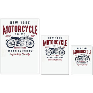 UDNAG Untearable Waterproof Stickers 155GSM 'New York Motorcycle' A4 x 1pc, A5 x 1pc & A6 x 2pc UDNAG Untearable Waterproof Stickers 155GSM 'New York Motorcycle' A4 x 1pc, A5 x 1pc & A6 x 2pc