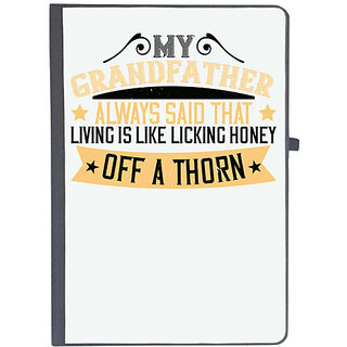                       UDNAG Ruled Notebook Diary 'Grand Father | My grandfather always', [A5 80Pages 80GSM]                                              