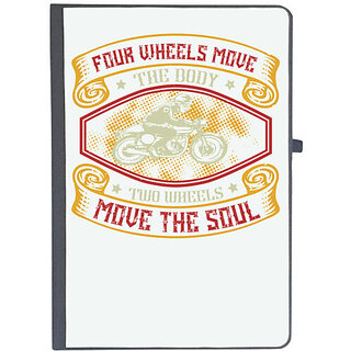                       UDNAG Ruled Notebook Diary 'Rider | Four wheels move the body,', [A5 80Pages 80GSM]                                              