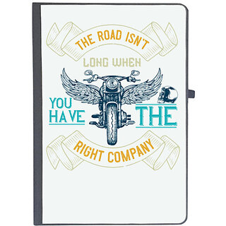                       UDNAG Ruled Notebook Diary 'Rider | the road isnt long when you have the right company', [A5 80Pages 80GSM]                                              