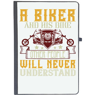                       UDNAG Ruled Notebook Diary 'Rider, Biker | a biker and his bike other people will never understand', [A5 80Pages 80GSM]                                              