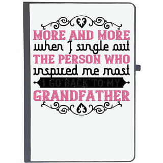                       UDNAG Ruled Notebook Diary 'Grand Father | More and more', [A5 80Pages 80GSM]                                              