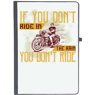                       UDNAG Ruled Notebook Diary 'Rider Biker | If you don't ride in the rain, you don't ride', [A5 80Pages 80GSM]                                              