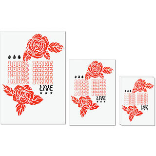 UDNAG Untearable Waterproof Stickers 155GSM 'Flower | Rose 100% free' A4 x 1pc, A5 x 1pc & A6 x 2pc UDNAG Untearable Waterproof Stickers 155GSM 'Flower | Rose 100% free' A4 x 1pc, A5 x 1pc & A6 x 2pc