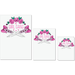                       UDNAG Untearable Waterproof Stickers 155GSM 'Girl gang' A4 x 1pc, A5 x 1pc & A6 x 2pc                                              