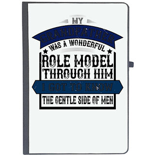                       UDNAG Ruled Notebook Diary 'Grand Father | My grandfather was a wonderful role model-2', [A5 80Pages 80GSM]                                              