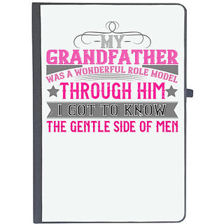                       UDNAG Ruled Notebook Diary 'Grand Father | My grandfather was a wonderful role model-1', [A5 80Pages 80GSM]                                              