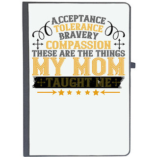                       UDNAG Ruled Notebook Diary 'Mother | Acceptance, tolerance, bravery, compassion', [A5 80Pages 80GSM]                                              