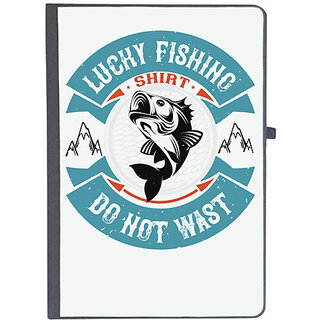                       UDNAG Ruled Notebook Diary 'Fishing Shirt | lucky fishing shirt do not wast', [A5 80Pages 80GSM]                                              