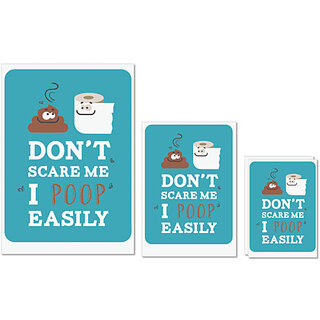 UDNAG Untearable Waterproof Stickers 155GSM 'Don't Scare me I poop easily' A4 x 1pc, A5 x 1pc & A6 x 2pc UDNAG Untearable Waterproof Stickers 155GSM 'Don't Scare me I poop easily' A4 x 1pc, A5 x 1pc & A6 x 2pc
