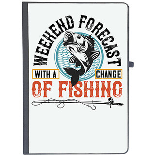                       UDNAG Ruled Notebook Diary 'Fishing | WITH ACHANGEWEEKEND FORECASTOF FISHING', [A5 80Pages 80GSM]                                              