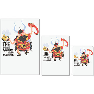 UDNAG Untearable Waterproof Stickers 155GSM 'The Drunken vikings are not Dangerouse' A4 x 1pc, A5 x 1pc & A6 x 2pc UDNAG Untearable Waterproof Stickers 155GSM 'The Drunken vikings are not Dangerouse' A4 x 1pc, A5 x 1pc & A6 x 2pc