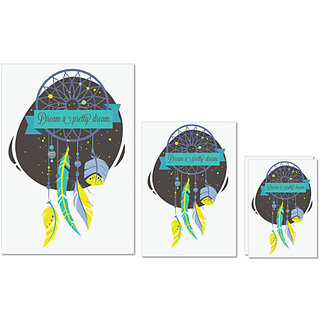                       UDNAG Untearable Waterproof Stickers 155GSM 'Dream Catcher | Dream a pretty dream' A4 x 1pc, A5 x 1pc & A6 x 2pc                                              