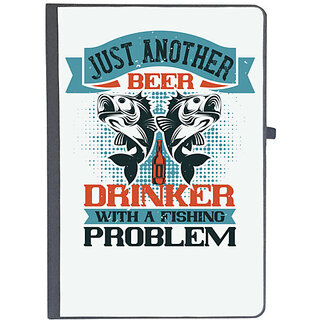                       UDNAG Ruled Notebook Diary 'Fishing Beer | just another BEER', [A5 80Pages 80GSM]                                              
