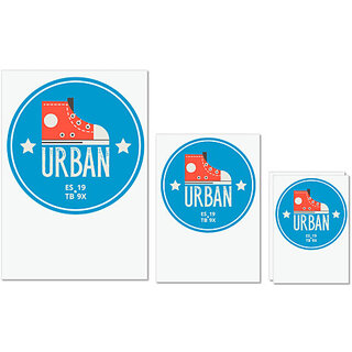                       UDNAG Untearable Waterproof Stickers 155GSM 'Urban and shoe' A4 x 1pc, A5 x 1pc & A6 x 2pc                                              