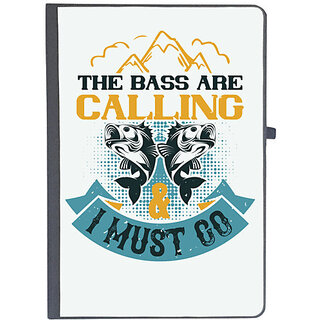                       UDNAG Ruled Notebook Diary 'Fishing | THE BASS ARE CALLING', [A5 80Pages 80GSM]                                              