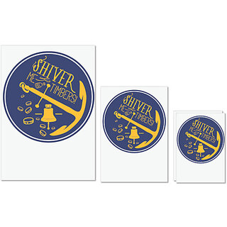 UDNAG Untearable Waterproof Stickers 155GSM 'Anchor | Shiver me timbers' A4 x 1pc, A5 x 1pc & A6 x 2pc UDNAG Untearable Waterproof Stickers 155GSM 'Anchor | Shiver me timbers' A4 x 1pc, A5 x 1pc & A6 x 2pc