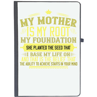                       UDNAG Ruled Notebook Diary 'Mother | My mother is my root, my foundation', [A5 80Pages 80GSM]                                              