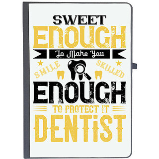                       UDNAG Ruled Notebook Diary 'Dentist | sweet enogh to make you', [A5 80Pages 80GSM]                                              