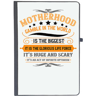                       UDNAG Ruled Notebook Diary 'Mother | [Motherhood is] the biggest gamble in the world', [A5 80Pages 80GSM]                                              
